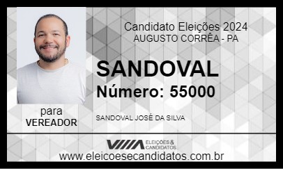 Candidato SANDOVAL 2024 - AUGUSTO CORRÊA - Eleições