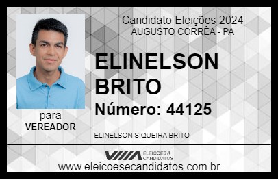 Candidato ELINELSON BRITO 2024 - AUGUSTO CORRÊA - Eleições