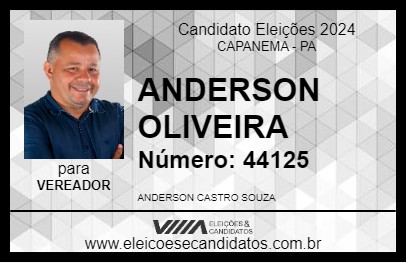 Candidato ANDERSON OLIVEIRA 2024 - CAPANEMA - Eleições