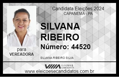 Candidato SILVANA RIBEIRO 2024 - CAPANEMA - Eleições