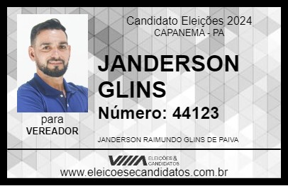 Candidato JANDERSON GLINS 2024 - CAPANEMA - Eleições