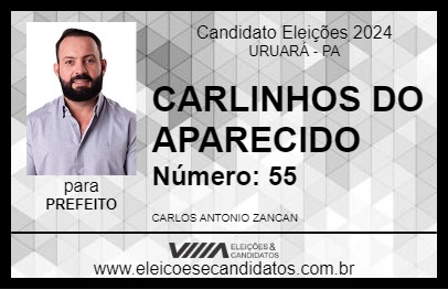 Candidato CARLINHOS DO APARECIDO 2024 - URUARÁ - Eleições