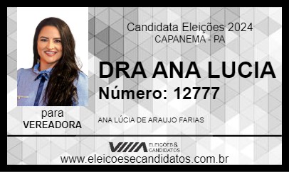 Candidato DRA ANA LUCIA 2024 - CAPANEMA - Eleições