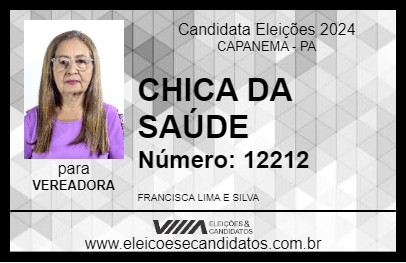 Candidato CHICA DA SAÚDE 2024 - CAPANEMA - Eleições