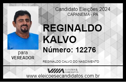 Candidato REGINALDO KALVO 2024 - CAPANEMA - Eleições