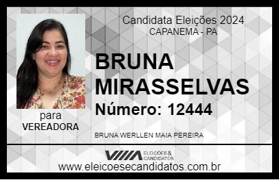 Candidato BRUNA DO SIDÔ 2024 - CAPANEMA - Eleições