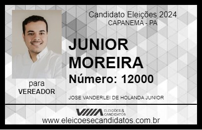 Candidato JUNIOR MOREIRA 2024 - CAPANEMA - Eleições