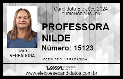 Candidato PROFESSORA NILDE 2024 - CURIONÓPOLIS - Eleições