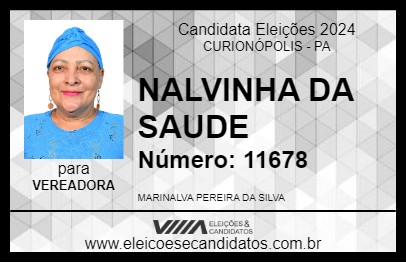 Candidato NALVINHA DA SAUDE 2024 - CURIONÓPOLIS - Eleições