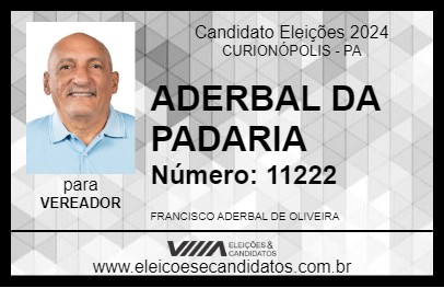 Candidato ADERBAL DA PADARIA 2024 - CURIONÓPOLIS - Eleições