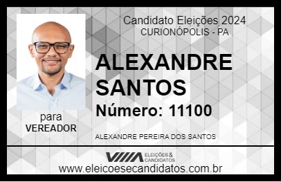 Candidato ALEXANDRE SANTOS 2024 - CURIONÓPOLIS - Eleições