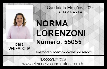 Candidato NORMA LORENZONI 2024 - ALTAMIRA - Eleições