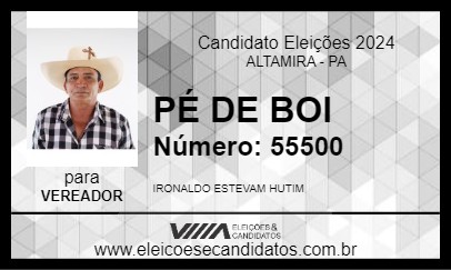 Candidato PÉ DE BOI 2024 - ALTAMIRA - Eleições