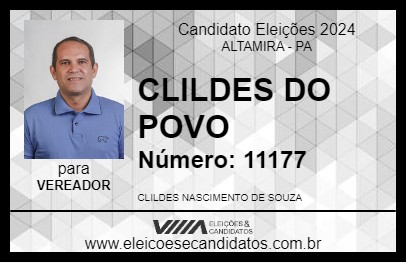 Candidato CLILDES DO POVO 2024 - ALTAMIRA - Eleições