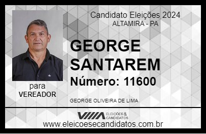 Candidato GEORGE SANTAREM 2024 - ALTAMIRA - Eleições