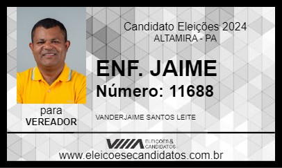 Candidato ENF. JAIME 2024 - ALTAMIRA - Eleições