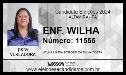 Candidato ENF. WILHA 2024 - ALTAMIRA - Eleições