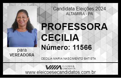 Candidato PROFESSORA CECILIA 2024 - ALTAMIRA - Eleições