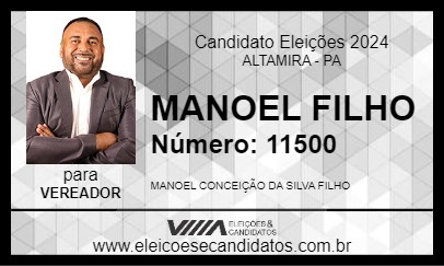 Candidato MANOEL FILHO 2024 - ALTAMIRA - Eleições