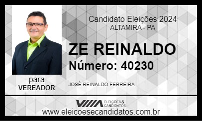 Candidato ZE REINALDO 2024 - ALTAMIRA - Eleições