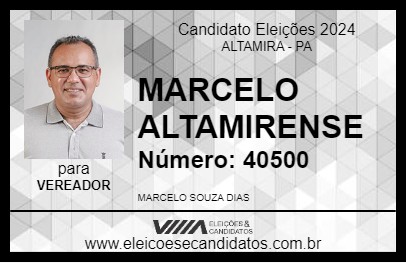 Candidato MARCELO ALTAMIRENSE 2024 - ALTAMIRA - Eleições