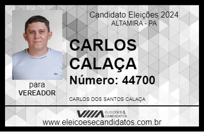 Candidato CARLOS CALAÇA 2024 - ALTAMIRA - Eleições