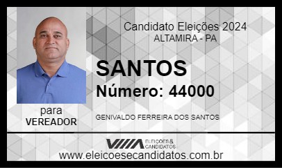 Candidato SANTOS 2024 - ALTAMIRA - Eleições