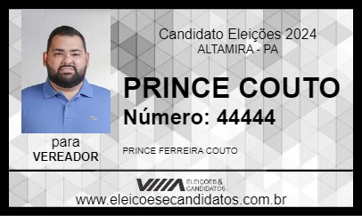 Candidato PRINCE COUTO 2024 - ALTAMIRA - Eleições