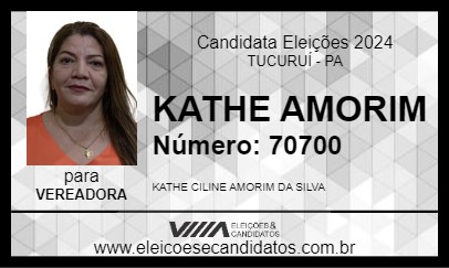 Candidato KATHE AMORIM 2024 - TUCURUÍ - Eleições