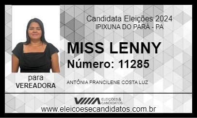 Candidato MISS LENNY 2024 - IPIXUNA DO PARÁ - Eleições