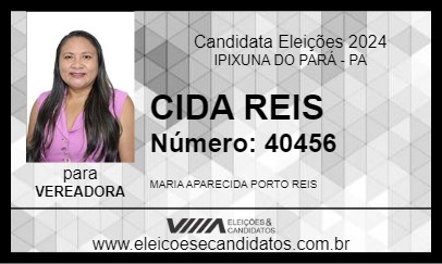 Candidato CIDA REIS 2024 - IPIXUNA DO PARÁ - Eleições