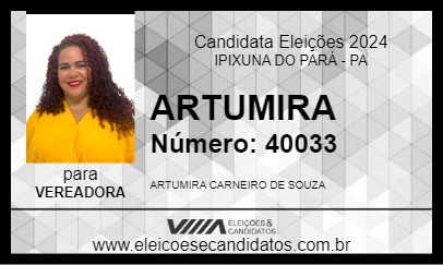 Candidato ARTUMIRA 2024 - IPIXUNA DO PARÁ - Eleições