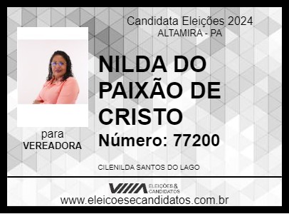 Candidato NILDA DO PAIXÃO DE CRISTO 2024 - ALTAMIRA - Eleições