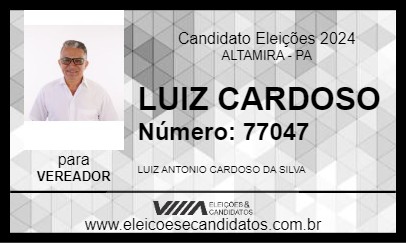 Candidato LUIZ CARDOSO 2024 - ALTAMIRA - Eleições