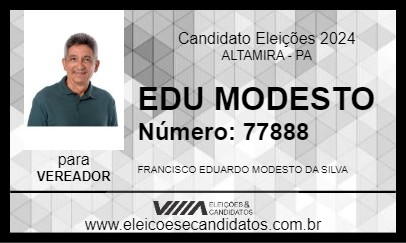 Candidato EDU MODESTO 2024 - ALTAMIRA - Eleições