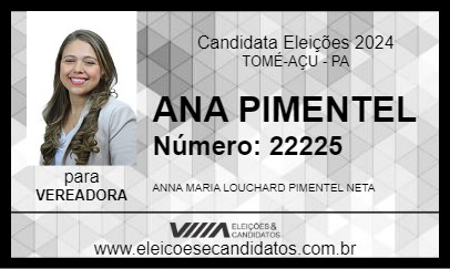 Candidato ANNA PIMENTEL 2024 - TOMÉ-AÇU - Eleições