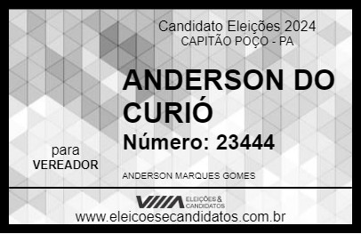 Candidato ANDERSON DO CURIÓ 2024 - CAPITÃO POÇO - Eleições