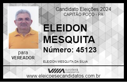 Candidato ELEIDON MESQUITA 2024 - CAPITÃO POÇO - Eleições