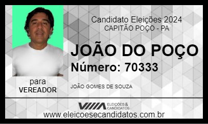 Candidato JOÃO DO POÇO 2024 - CAPITÃO POÇO - Eleições