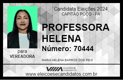 Candidato PROFESSORA HELENA 2024 - CAPITÃO POÇO - Eleições