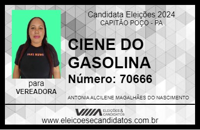 Candidato CIENE DO GASOLINA 2024 - CAPITÃO POÇO - Eleições