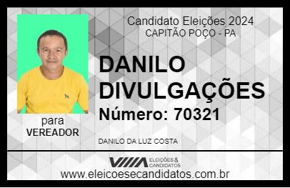 Candidato DANILO DIVULGAÇÕES 2024 - CAPITÃO POÇO - Eleições