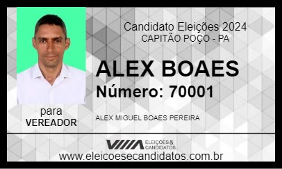 Candidato ALEX BOAES 2024 - CAPITÃO POÇO - Eleições