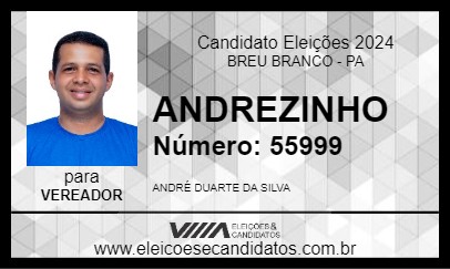 Candidato ANDREZINHO 2024 - BREU BRANCO - Eleições