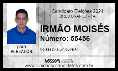 Candidato IRMÃO MOISÉS 2024 - BREU BRANCO - Eleições