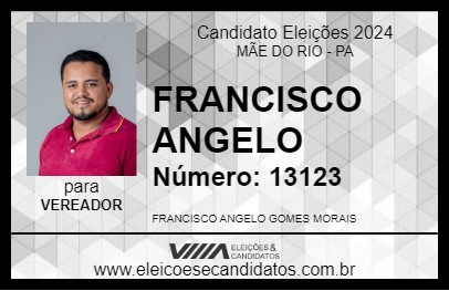 Candidato FRANCISCO ANGELO 2024 - MÃE DO RIO - Eleições