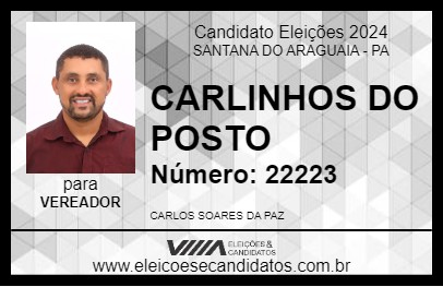 Candidato CARLINHOS DO POSTO 2024 - SANTANA DO ARAGUAIA - Eleições