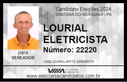 Candidato LOURIAL ELETRICISTA 2024 - SANTANA DO ARAGUAIA - Eleições