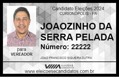 Candidato JOAOZINHO DA SERRA PELADA 2024 - CURIONÓPOLIS - Eleições