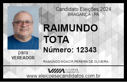 Candidato RAIMUNDO TOTA 2024 - BRAGANÇA - Eleições